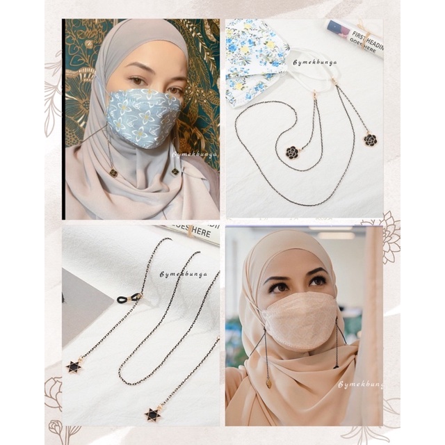 Mask Chain Hijab Style Neelofa Fashion glasses Lanyard Sunglasses