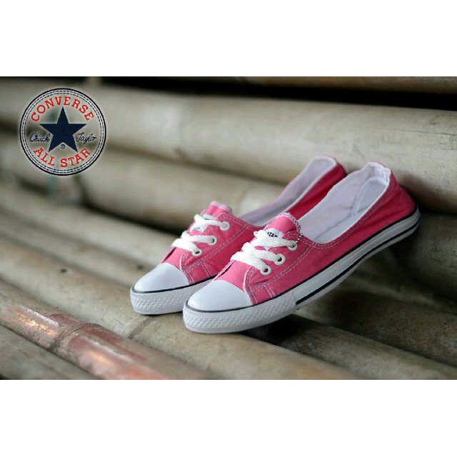 Pink best sale ballet converse