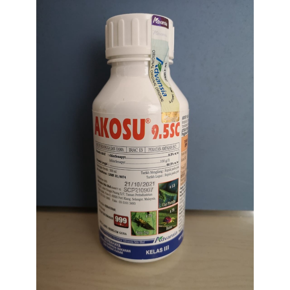 Akosu 9.5SC ( Chlorfenapyr ) 500ml | Shopee Malaysia