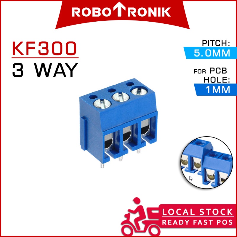 PCB Connector (Solder) Terminal Block KF126 KF300, 2-Way & 3-Way 5mm ...
