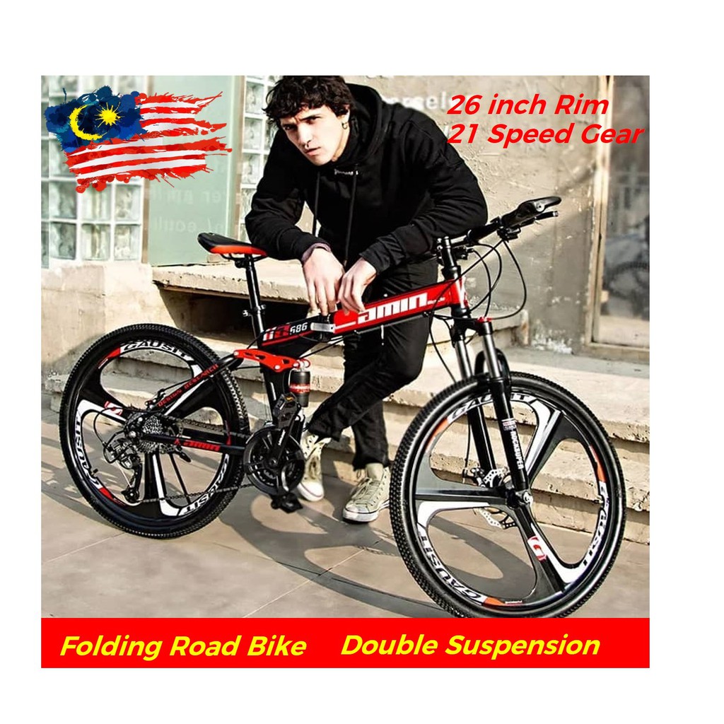 Bike Basikal Lipat Folding Bike 26 Inches Bicycle Road MTB