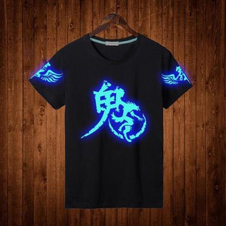 ZAFUL Y2K Aesthetic Streetwear Luminous Reflective Cartoon Printed Funny T- shirt In BLACK