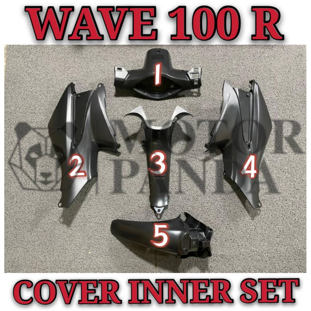 HONDA WAVE 100 R WAVE100R WAVE100 R Cover Inner Set KAVER HITAM CAVER ...