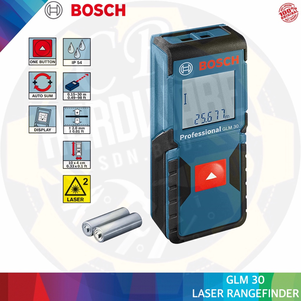 BOSCH LASER RANGEFINDER GLM 30 ( 0 601 072 5K0) Shopee Malaysia
