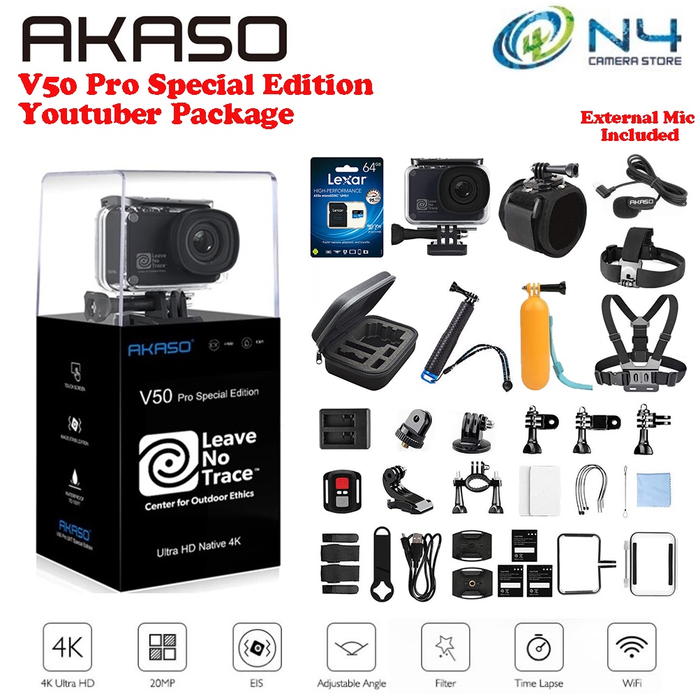 AKASO V50 Pro SE Action Camera Touch Screen Sports Camera Access