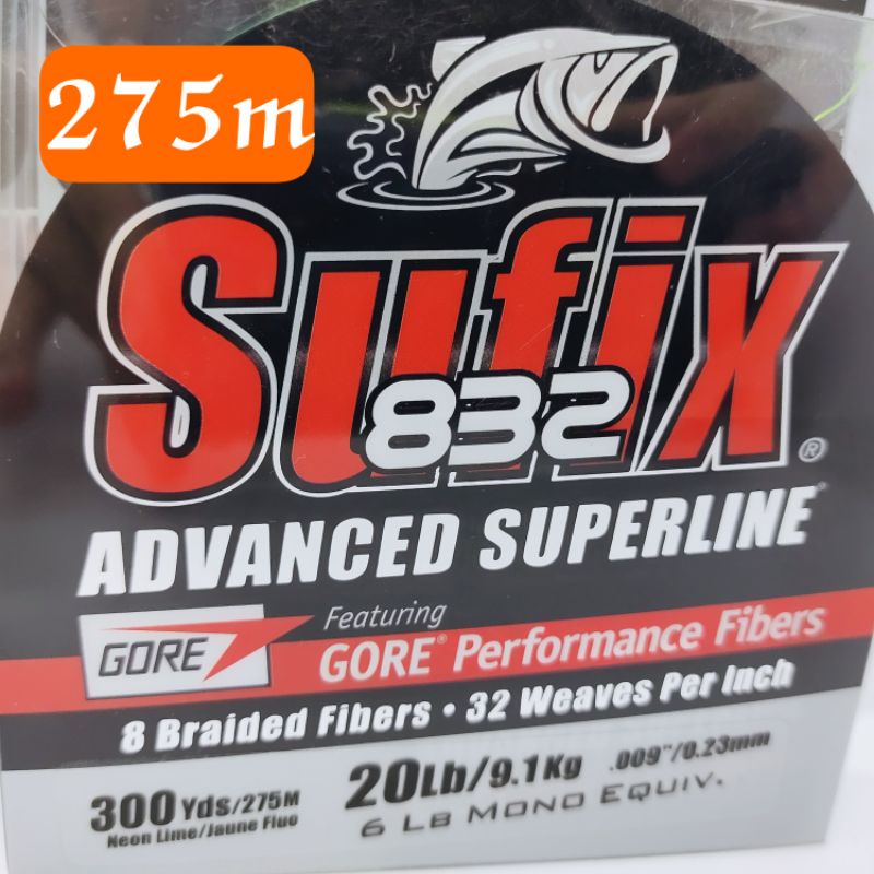 SUFIX 832 ADVANCED SUPERLINE 300YDS(275M) benang sufix 832