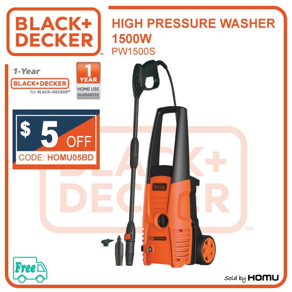 Black and decker 1500w deals pressure washer