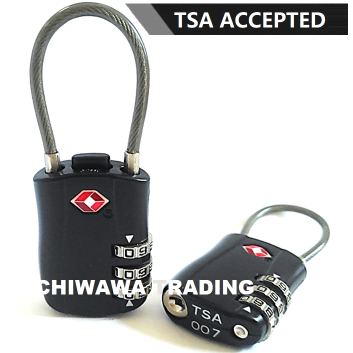 TSA Approve Luggage Travel Suitcase Bag Lock [3 Digit Combination] Padlock  Reset