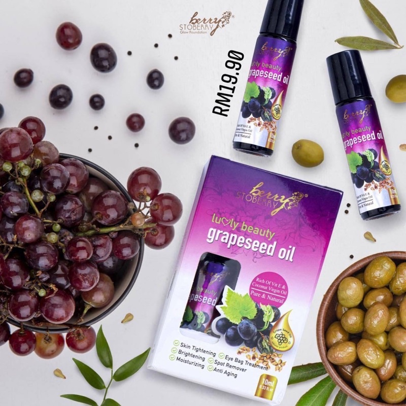 LUVLY BEAUTY GRAPESEED OIL by Berry Stoberry ORIGINAL HQ Shopee Malaysia
