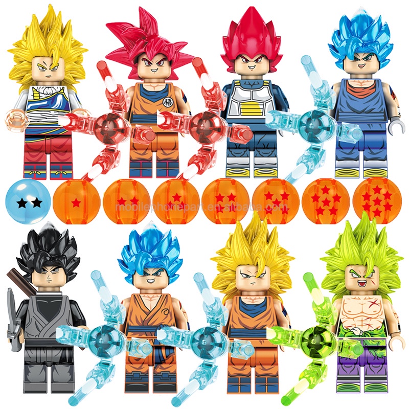 Dragon Ball Super Broly Lego Minifigures Filho Goku Vegeta Son