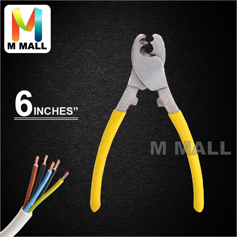 M MALL CABLE CUTTER PLIER ELECTRIC WIRE STRIPPER STEEL PLIER 6 INCHES ...