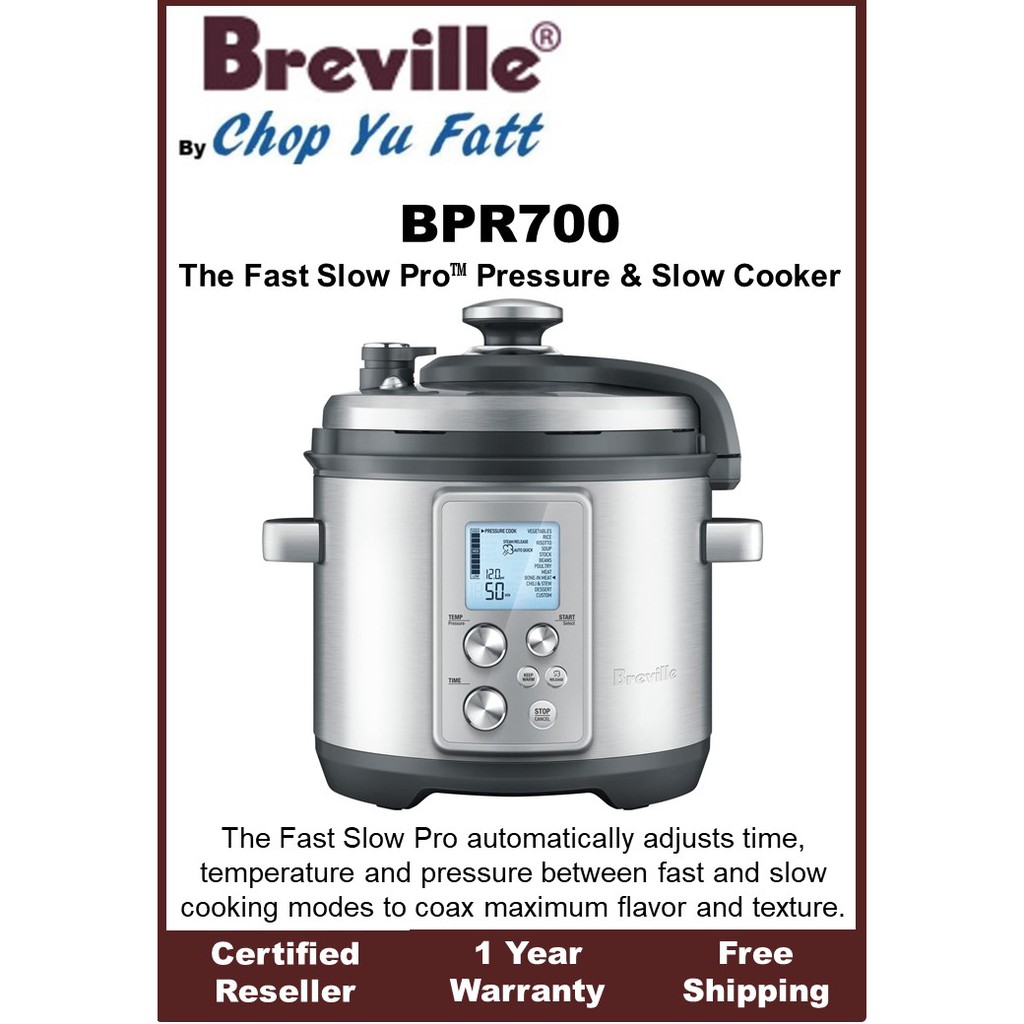 Breville BPR700BSS The Fast Slow Pro 6.0L Pressure Multicooker Shopee Malaysia