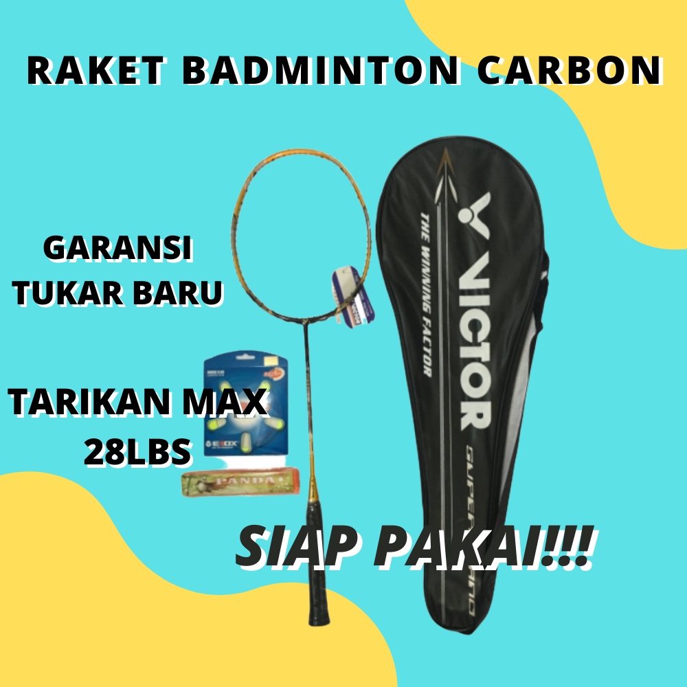 MERAH Victor Explorer 6550 D Red Imported Racket FREE bag, strings ...