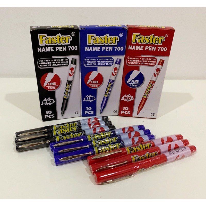 FASTER Name Pen 700/ 700 Marker Pen (1.0mm)_10pcs/box | Shopee Malaysia