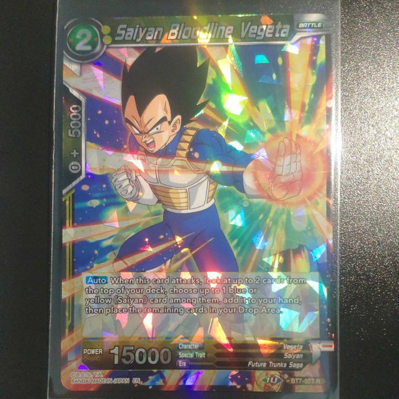 Dragon Ball Super CCG TCG I BT7-077 R Saiyan Bloodline Vegeta (foil ...