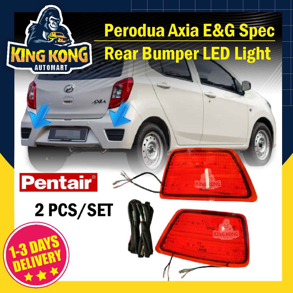Pentair Perodua Axia 2014-2016 E&G Spec Rear Bumper LED Lamp (RED ...
