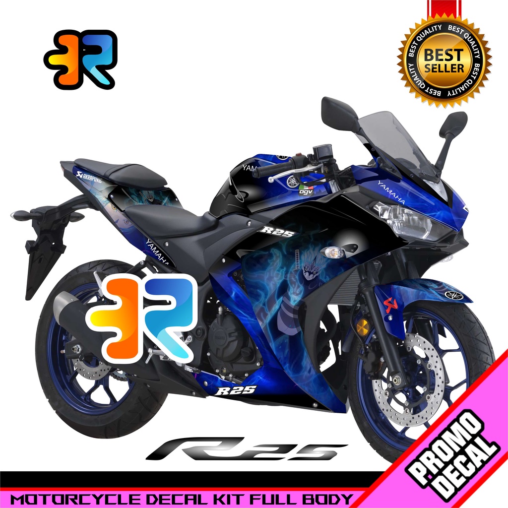 Yamaha R25 Full Body Decal Sticker, MITSUKI Design Variations | Shopee ...