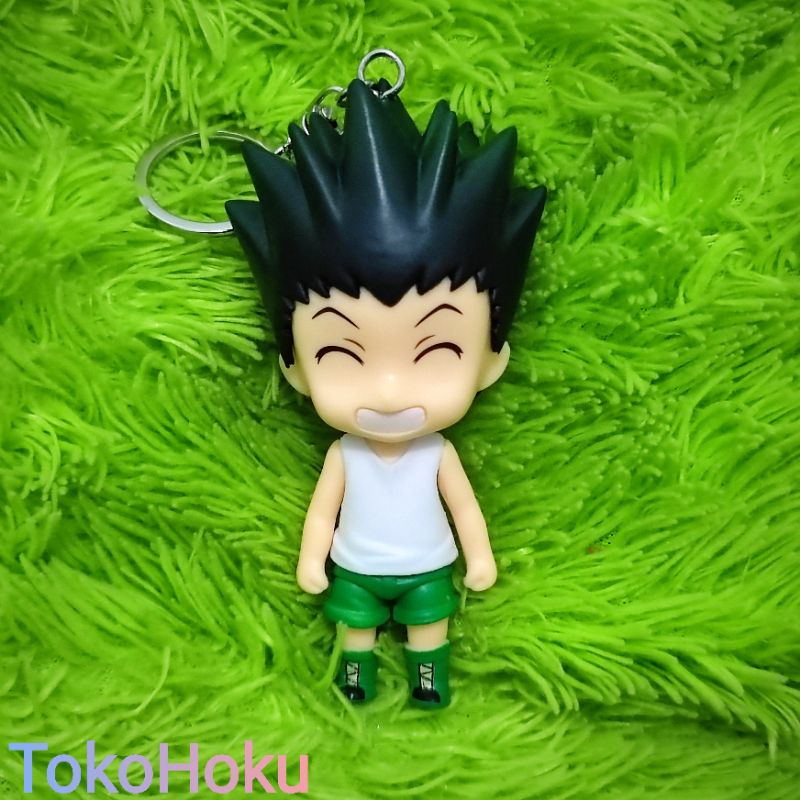 GANTUNGAN Hunter X Hunter Action Figure Keychain Gon Killua Keychain ...