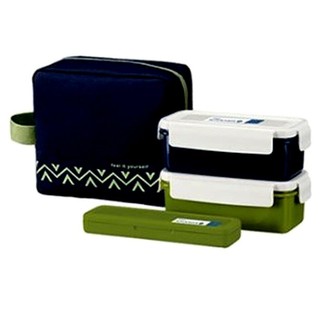 komax Komax Lunchmate Bento Lunch Box Kit - Insulated Bag with 2 Biokips  Food Storage Airtight Containers (17.9oz), Utensils and