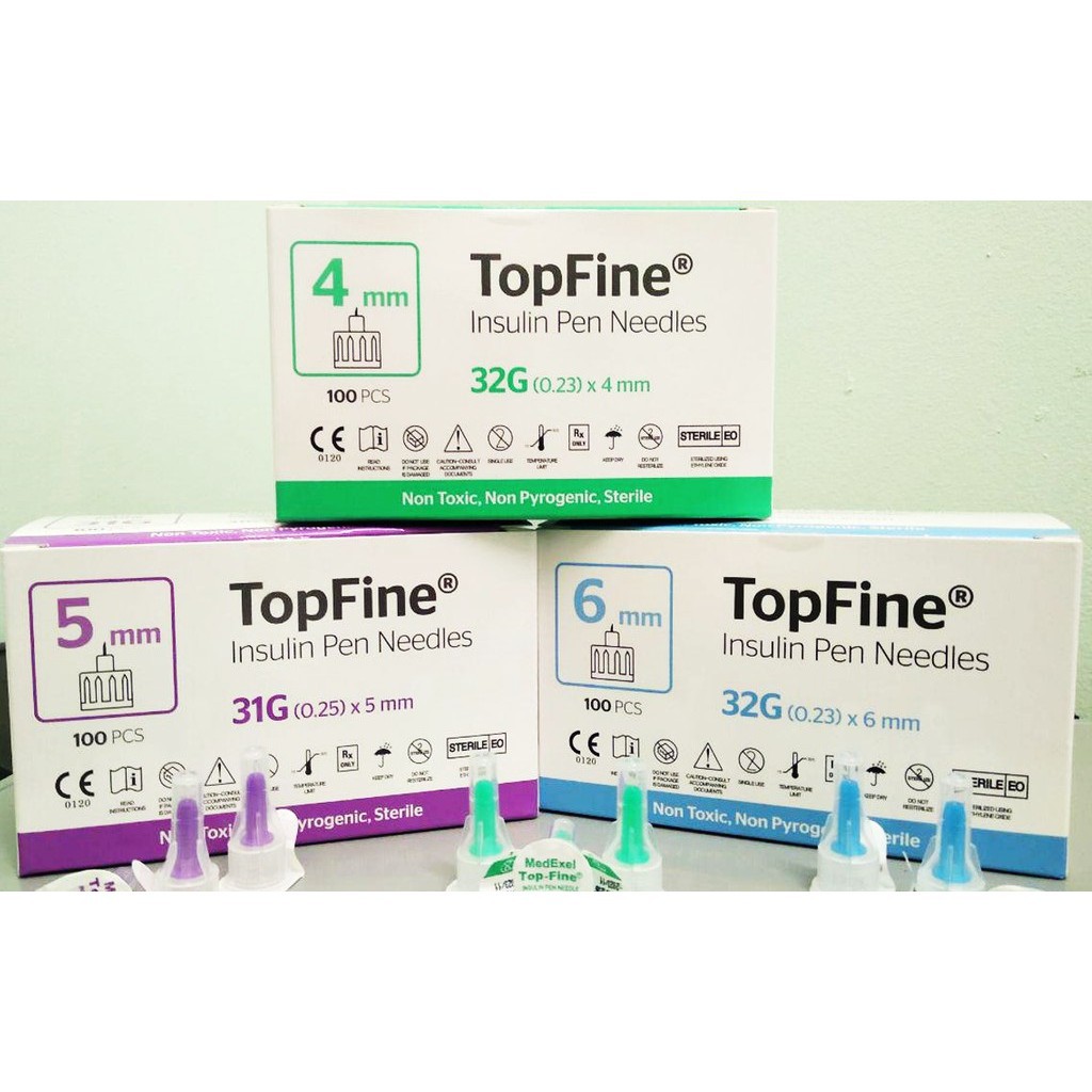 TopFine Insulin Pen Needle 4mm / 5mm / 6mm (INSULIN NEEDLE / JARUM