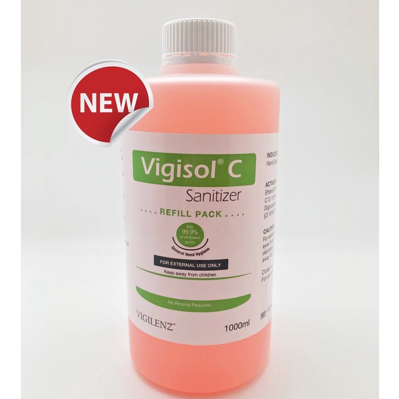 VIGISOL HAND SANITIZER 1000ml | Liquid-Refill Pack | Medical Grade ...