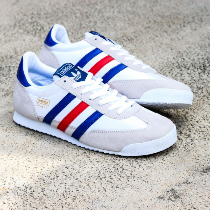 Adidas dragon white blue red hotsell