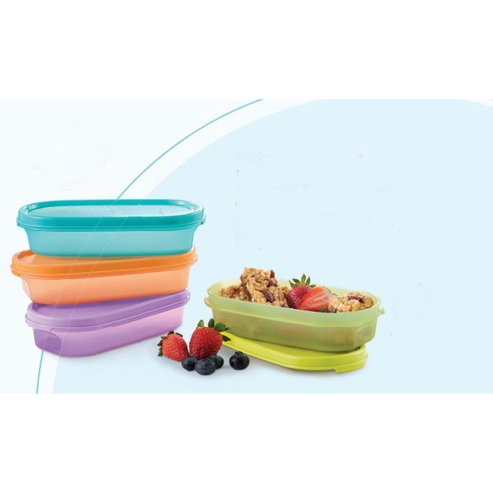 Tupperware Slim Oval Keeper 300ml Lunch Box Bekas Makanan | Shopee Malaysia
