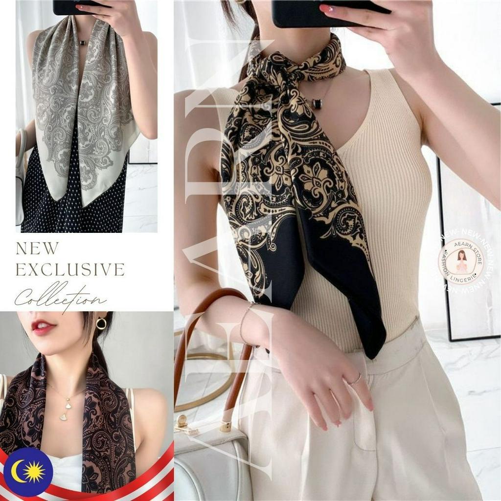 2022 Luxury Fashion 130*130 cm Silk Scarves Women Foulard Head