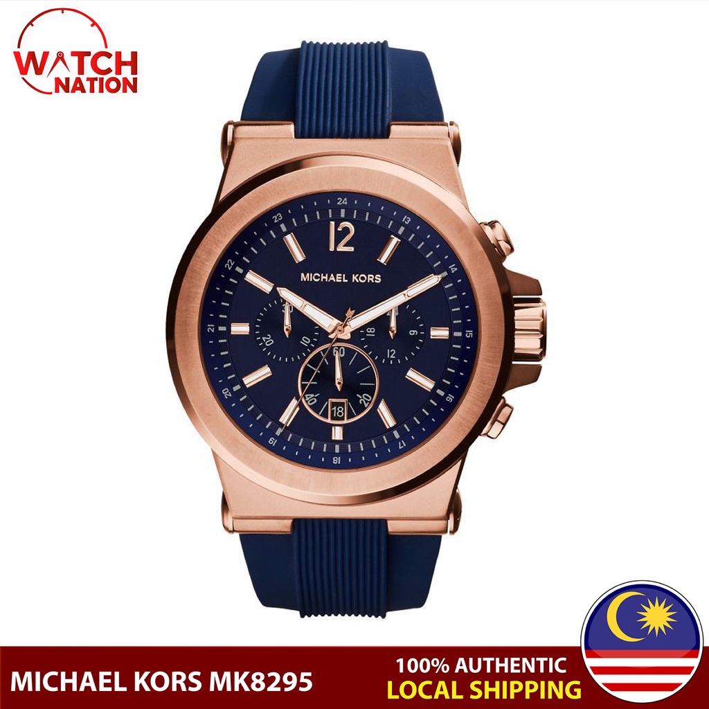 Original 2 Years warranty Michael Kors Dylan Chronograph Stainless Steel Men Watch Jam Tangan Lelaki MK8295 Shopee Malaysia