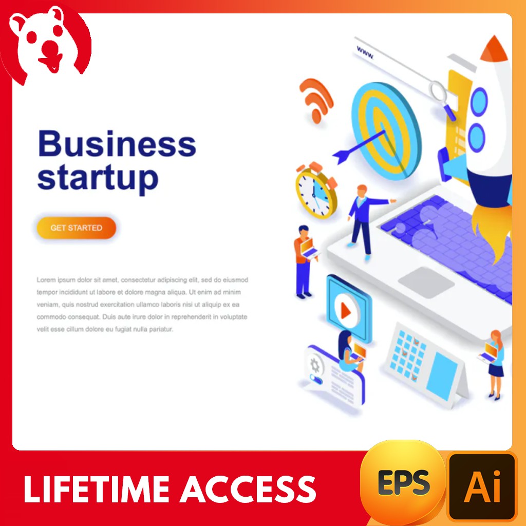 Business startup modern flat design isometric concept - 100% Vector ...