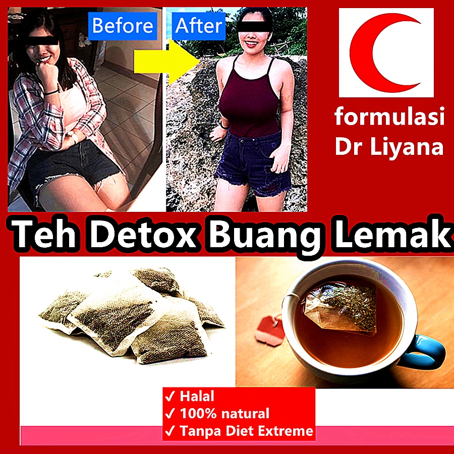 Teh Kurus SLIM Buang Lemak Cuci Usus 100 Natural Halal Daun Senna