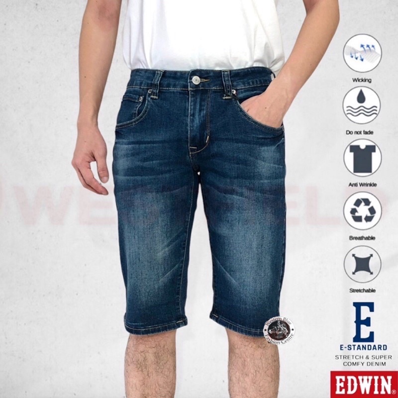 ORIGINAL EDWIN MEN'S S500 SLIM LEG SHORT JEANS BERMUDA ( 7500 2648