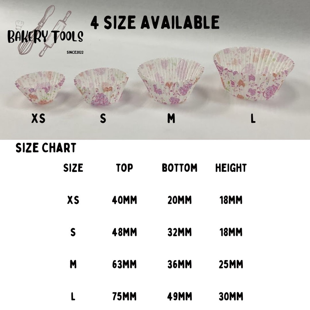 Harrianware Designed Mini Cup Cake Paper (100pcs) | Shopee Malaysia