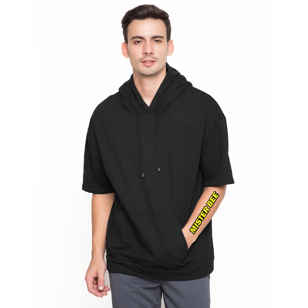 Black short sleeve clearance hoodie