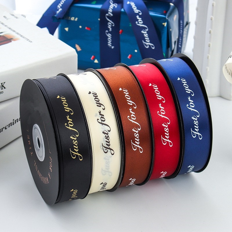25mm Just For You Ribbon Ties Gift Wrapping Flower Hand Bouquet Riben ...