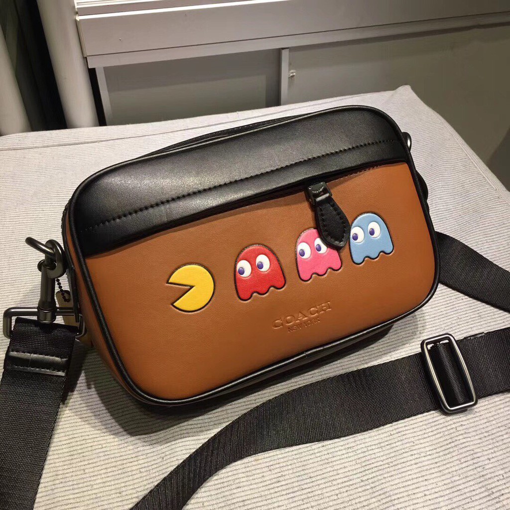 Original Coach F72921 Pac Man Crossbody Waist Camera Beg men handbag