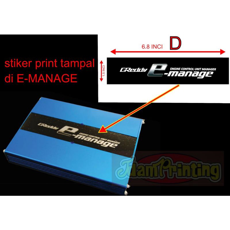 Stiker E-MANAGE besar/mini berkualiti dan tahan | Shopee Malaysia
