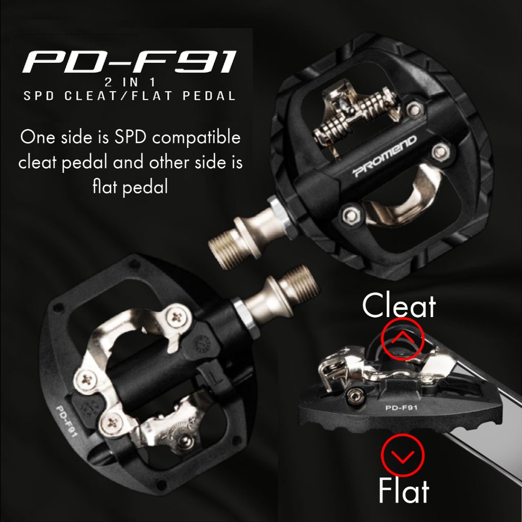 Cleat and hot sale flat pedal