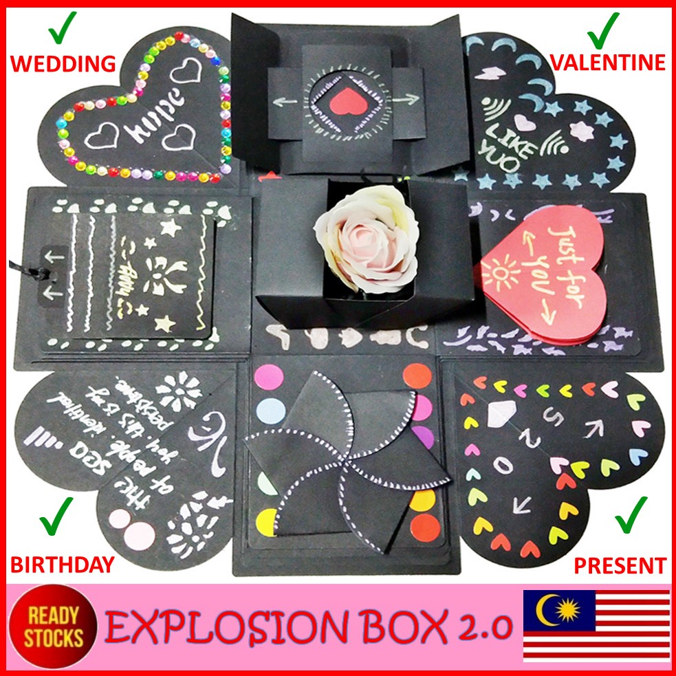🔥ReadyStockIn🇲🇾🔥Square Surprise Explosion Box 2.0 DIY Photo Album ...