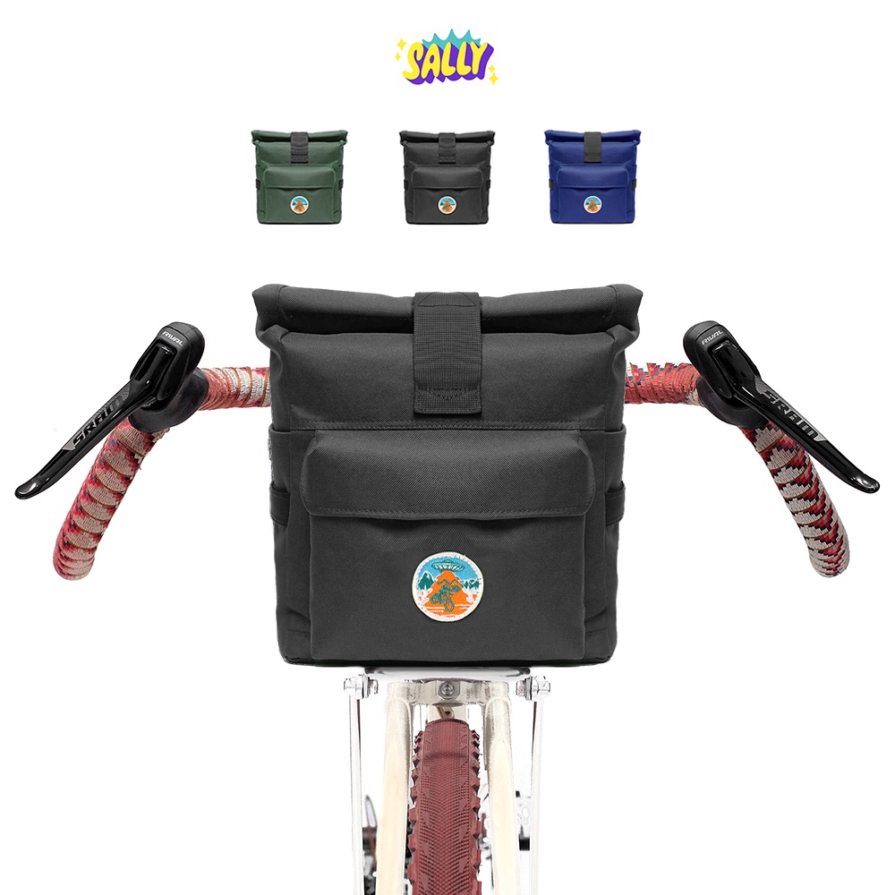 Sally BOWIE roll top sling bag/multi bike bag with raincover Shopee
