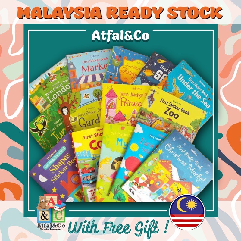 🔥usborne Sticker Book Kids Learn Reading Play 🔥 