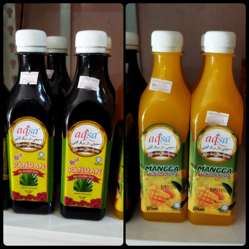 Aqsa Bes Minuman Rose Pandan And Mangga Shopee Malaysia