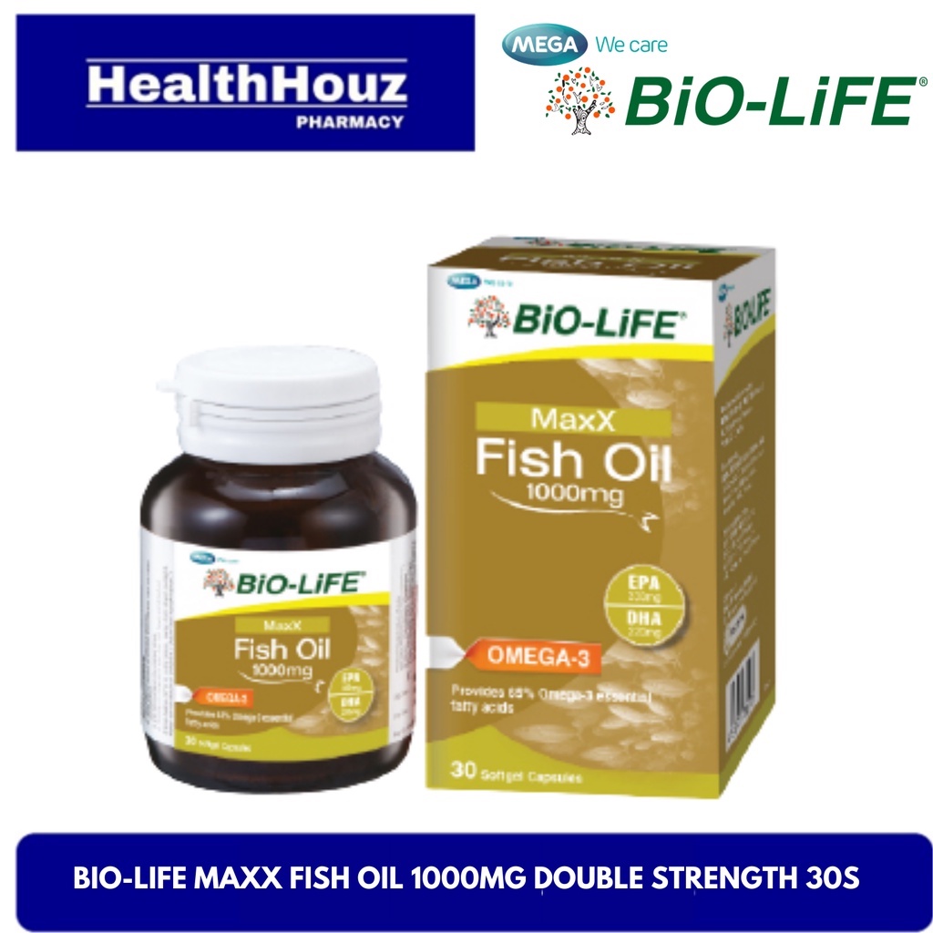 BIO-LIFE MAXX FISH OIL 1000mg DOUBLE STRENGTH 30's | Shopee Malaysia