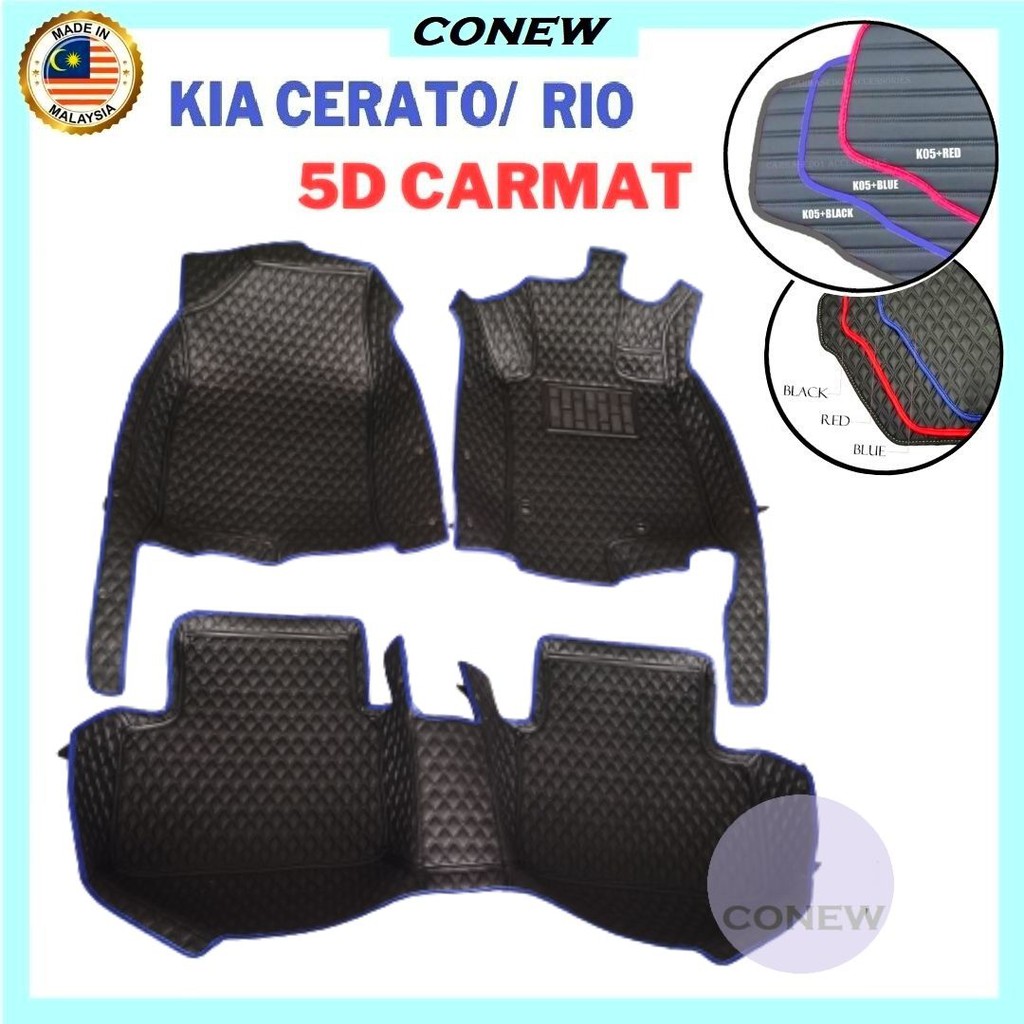 Kia Picanto/ Forte/ Sportage/ Optima/ Spectra Luxury PU Leather Carpet Carmat Car Floor Mat