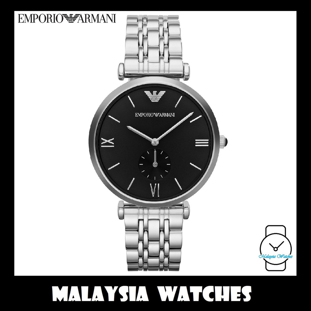 100 Original Emporio Armani Men s AR1676 Retro Black Dial