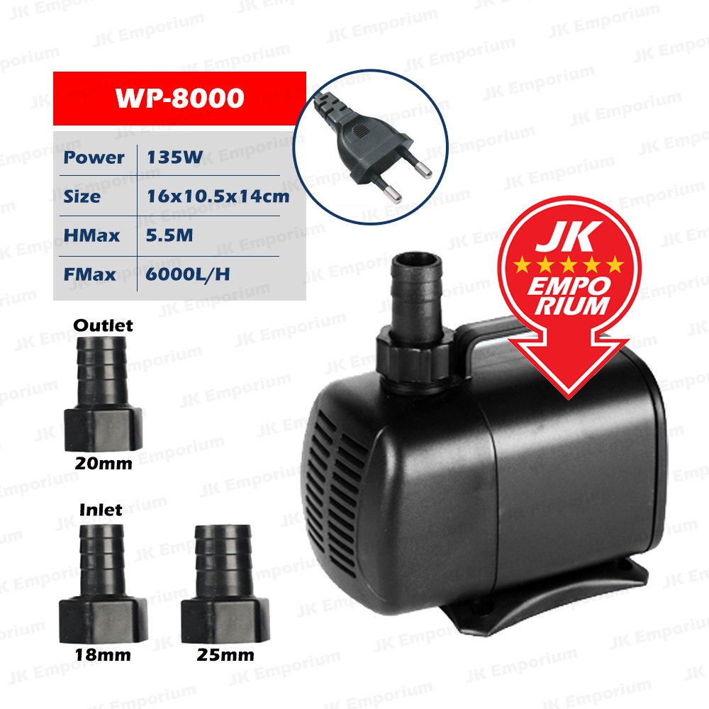 Sobo Aquarium Submersible Pump Aquaponic Pond Fountain Tank Pam Kolam ...