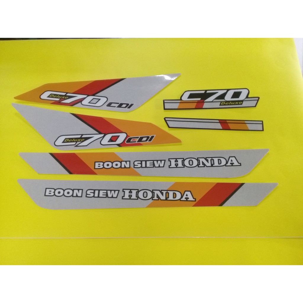 20230822-415a STICKER HONDA C70 ORACAL CLEAR COATED Body Sticker ...