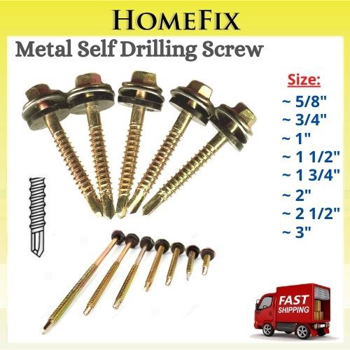 Iron Self Drilling Screw With Washer Awning Screw Skru Oning Skru