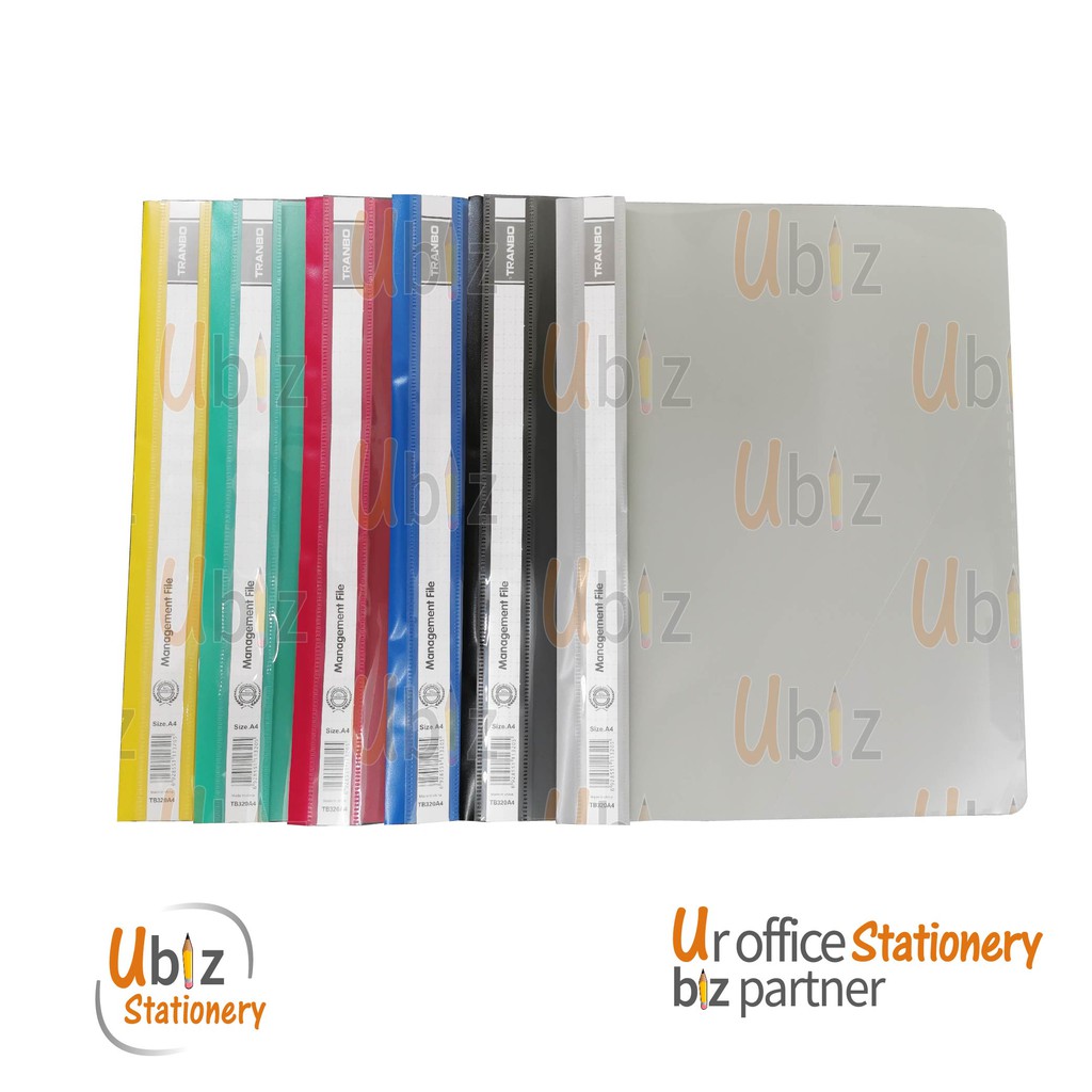 Management File A4 (12pcs/pack) (Green/Grey/Blue/Black/Red/Yellow/Mix ...