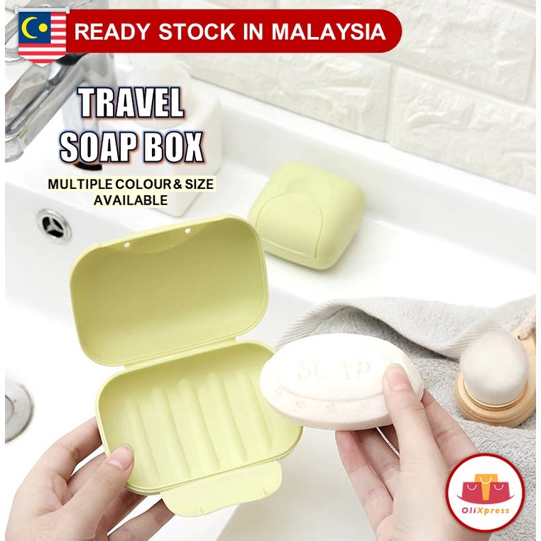 Portable Travel Soap Box Case With Lock Cover Supplies Bathroom Hiking ...